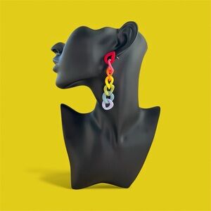 Colorful Chain Link Earrings